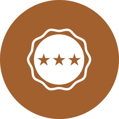 Icon of three stars in circle